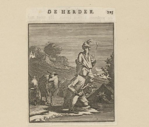 Two shepherds in the mountains