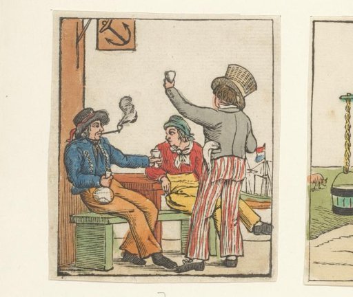 Sailors Drinking and Smoking in the Harbor
