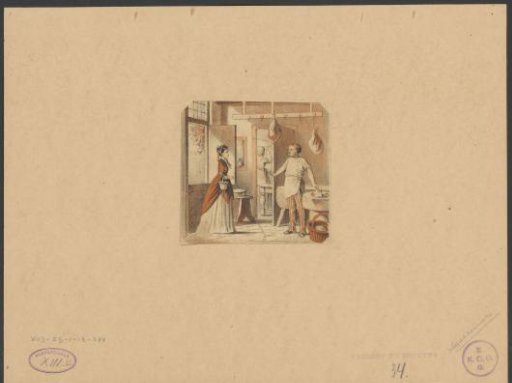 Woman at the butcher's