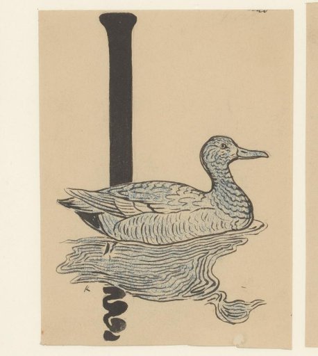 Letter I with a Duck