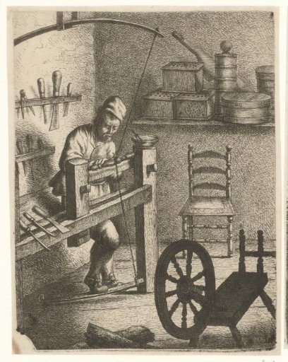 Worker Behind a Lathe