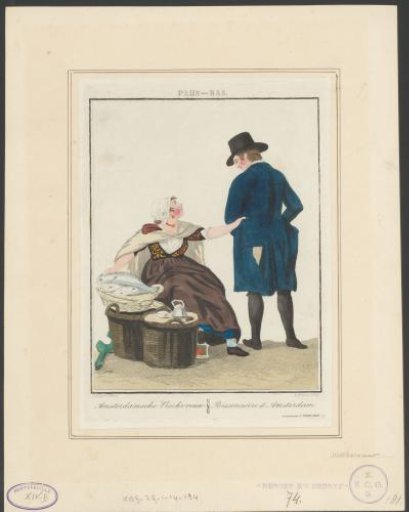 Paijs-Bas. Amsterdam Fishwoman / Poissonière d'Amsterdam