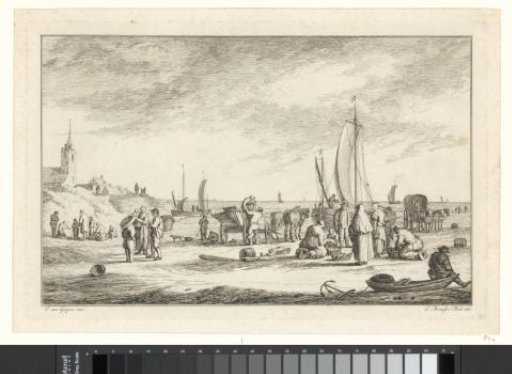 Fishermen and Fishing Boats on the Beach at Scheveningen