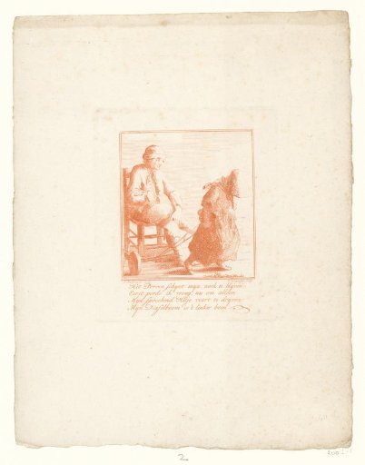 Man on a Wheeled Chair Being Pulled