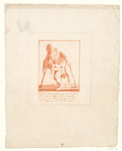Man Walking with Two Crutches