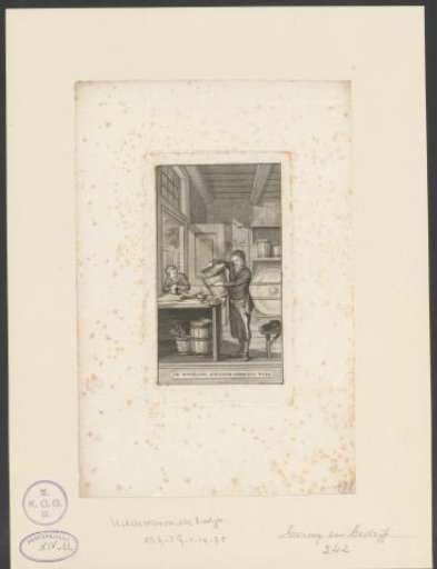 The young man singing while at work
