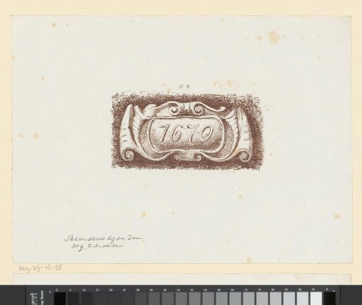 Cartouche with the year 1670
