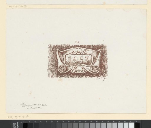 Cartouche with the year 1663