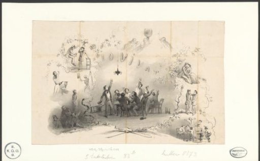 Caricature in the Leiden Student Almanac, 1849