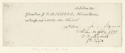 Account of the physician J.P. Michell, 1792