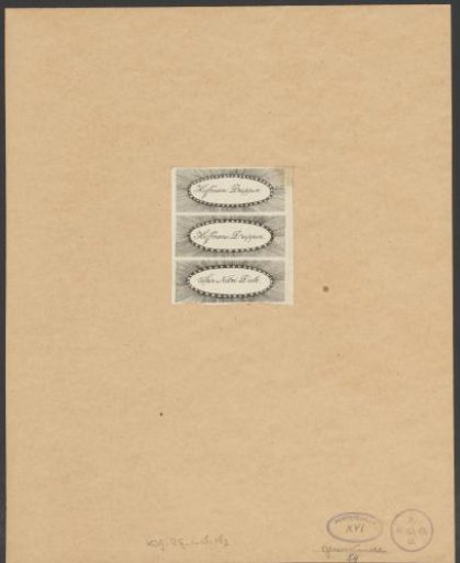 Three labels for medicine bottles for 'Hoffman's Drops'