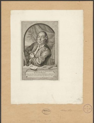 Johannes Le Francq van Berkhey, Doctor of Medicine. Author of the Natural History of Holland