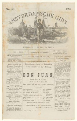 Amsterdamsche Gids with an Advertisement for the Performance Don Juan, 1883
