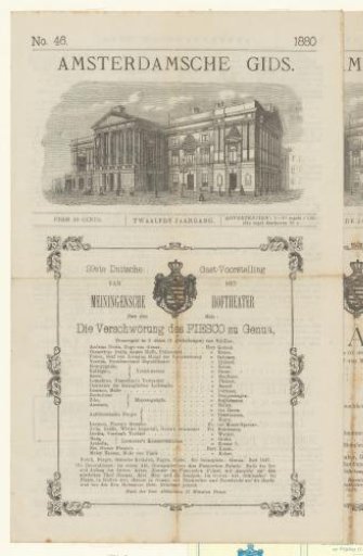 Amsterdam Guide and announcement for the performance The Conspiracy of Fiesco at Genoa