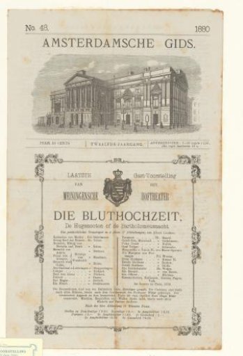 Amsterdam Guide and announcement for the performance The Blood Wedding