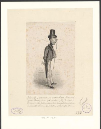 Caricature of the playwright Mélesville