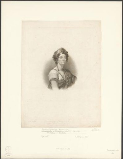 Portrait of Geertruida Jacoba Hilverdink as Tullia in the play Brutus