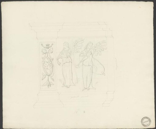 Panel with angels with trumpets