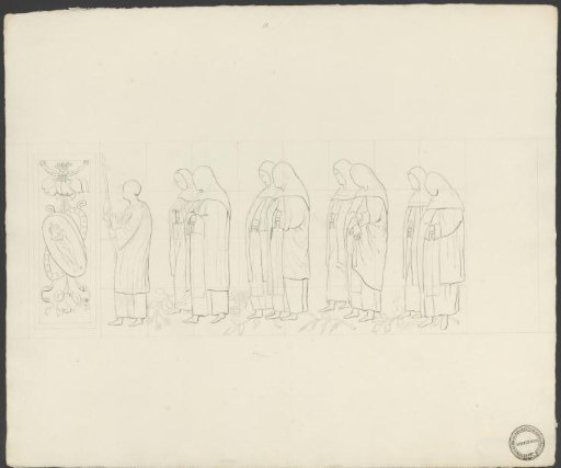 Panel with monks
