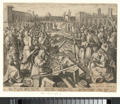 The laying of the foundations of the second temple of Jerusalem