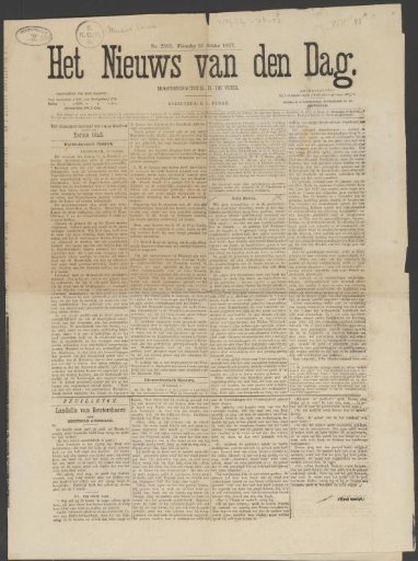 The News of the Day, Wednesday 3 October 1877