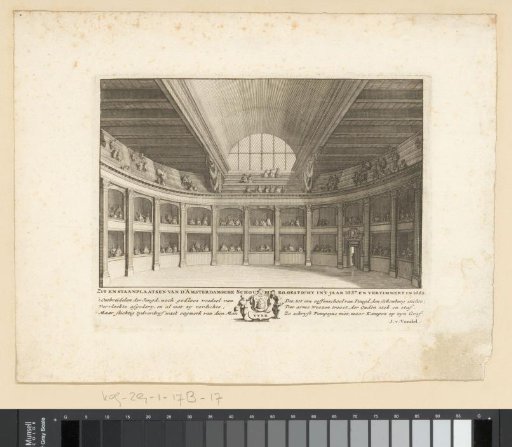 Hall of the Amsterdam Schouwburg on the Keizersgracht in Amsterdam