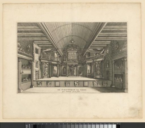 Stage of the Amsterdam Schouwburg on the Keizersgracht in Amsterdam