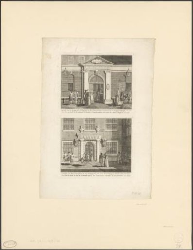 Entrance and forecourt of the theatre on the Keizersgracht in Amsterdam, 1772