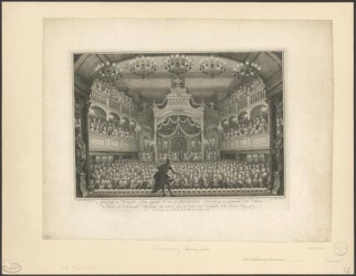 Royal box in the theatre on the Keizersgracht in Amsterdam, 1768