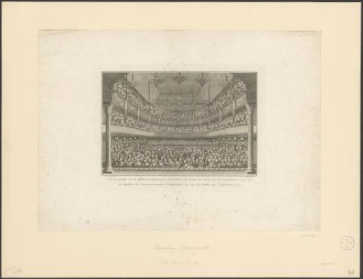 Stage of the theatre on the Keizersgracht in Amsterdam, 1772