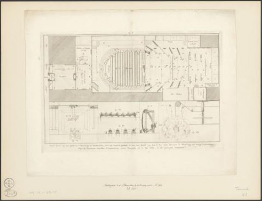 Plan of the theatre on the Keizersgracht in Amsterdam, 1772