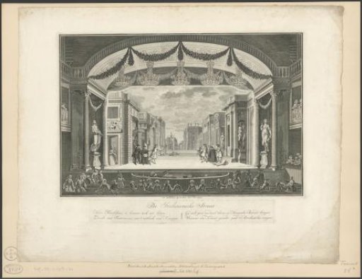 Theatre with stage scenery: De Italiaansche Straat