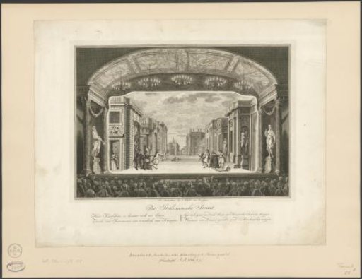Theatre with stage scenery: De Italiaansche Straat