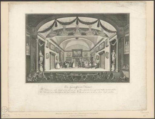Theatre with stage scenery: The Upholstered Room