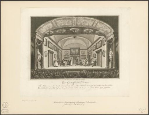 Theatre with stage scenery: De Gestoffeerde Kamer