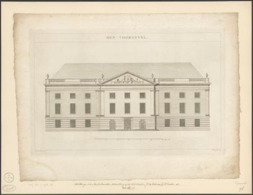 Facade of the Theatre on the Leidseplein in Amsterdam, 1774