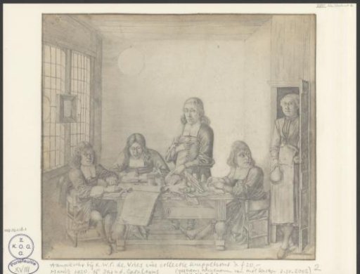 Students drawing at a table