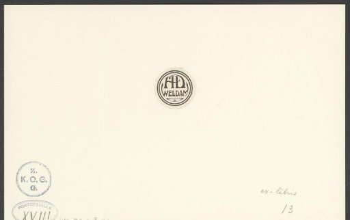 Ex libris of H.D. Weldam
