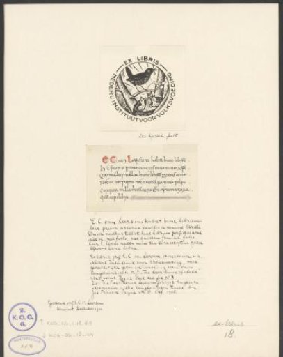Ex libris of Evert Cornelis van Leersum