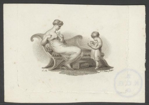 Woman and child winding a wire