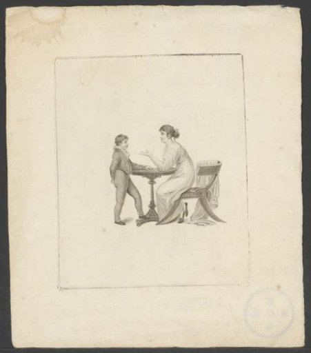 Mother and Son in Conversation