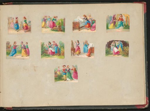 Album page with 9 pasted pictures