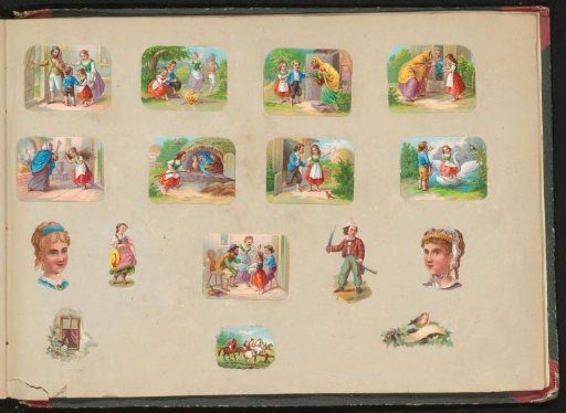 Album page with 16 pasted pictures