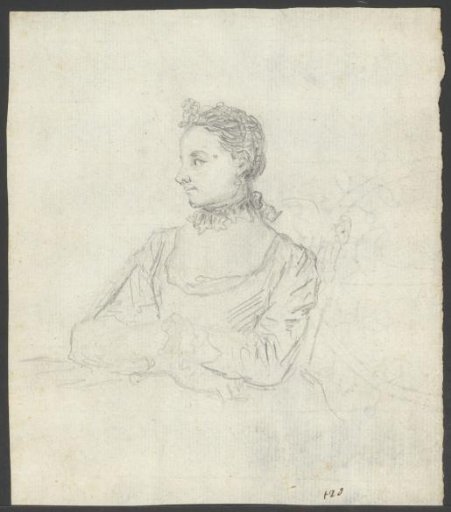 Seated Young Woman at a Table