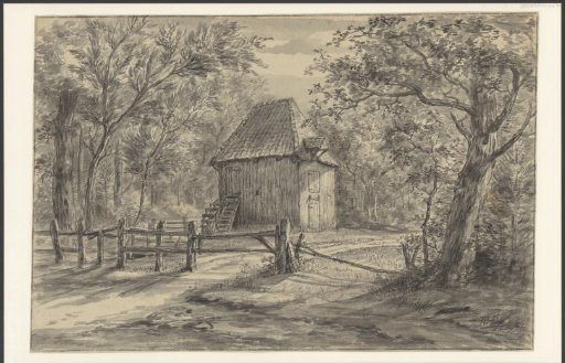 Farmhouse Barn in a Wooded Landscape