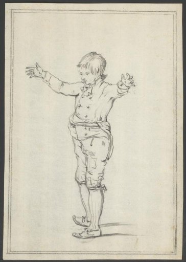 Young child with outstretched arms
