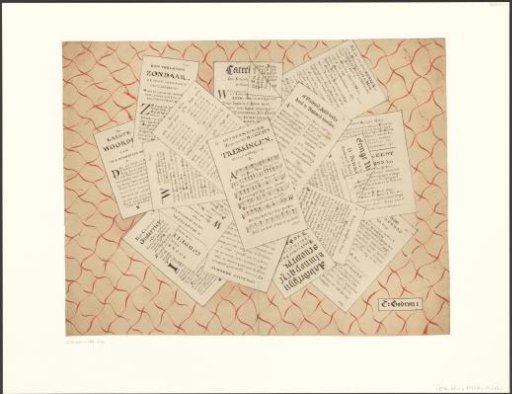 Charlatan with sheet music and other printed works