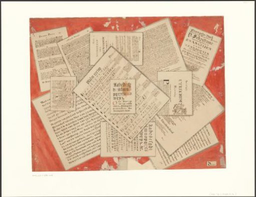 Charlatan with sheet music and other printed works