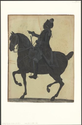 Silhouette of an Officer on Horseback