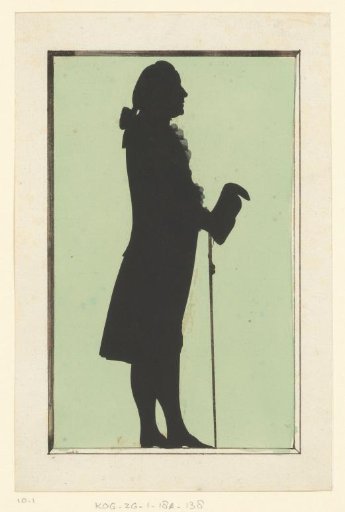 Silhouette Portrait of an Unknown Standing Man